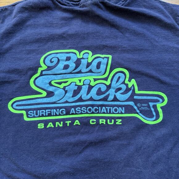 Vintage 1983 Big Stick Surfing Association T-Shirt Santa Cruz Sz M Single Stitch - Picture 4 of 9